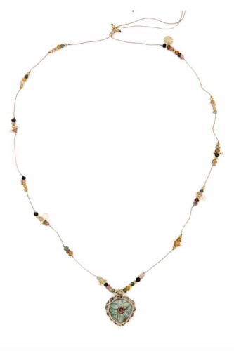 BLOSSOM collier Labradorite Grenat