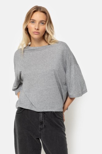 Klaxon Wooly T-shirt | Marled Grey