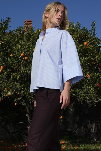 BOXY SHIRT POPLIN RAYURES