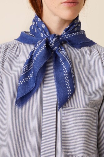 Foulard N°676 Denim Blue