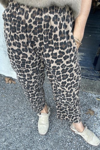 Le pantalon magic velours leopard