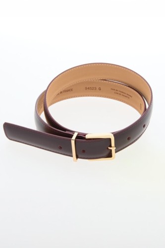 CEINTURE CUIR DOUBLE BORDEAUX