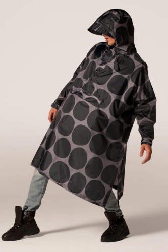 Poncho Rainkiss black polka