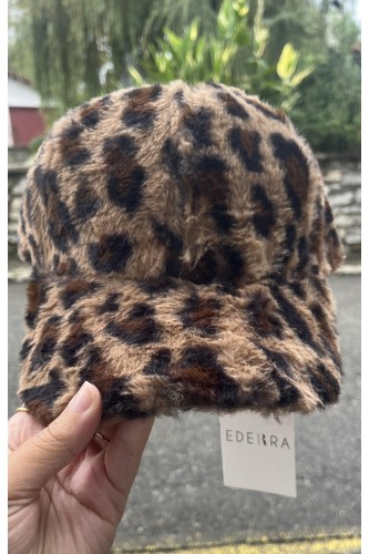 Casquette Fourrure Leopard