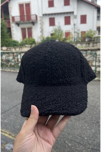 Casquette Fourrure Noir