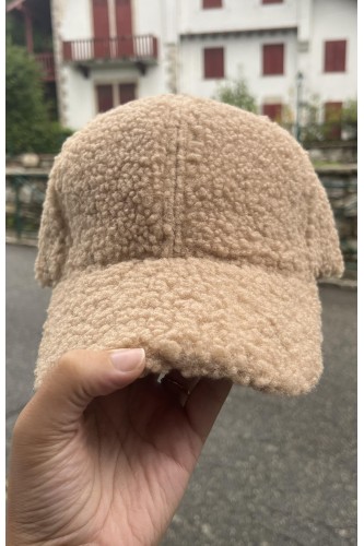 Casquette Fourrure Beige