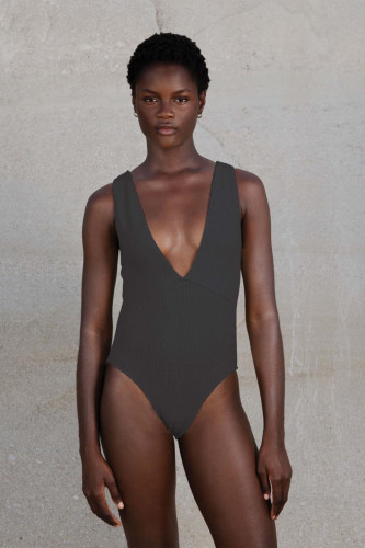 Maillot une pièce Ariel Charcoal