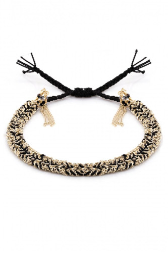 N° 183 BRACELET TRESSÉ GOLD BLACK