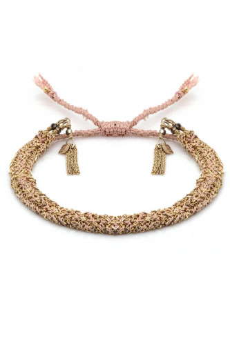 N° 183 BRACELET TRESSÉ GOLD NUDE