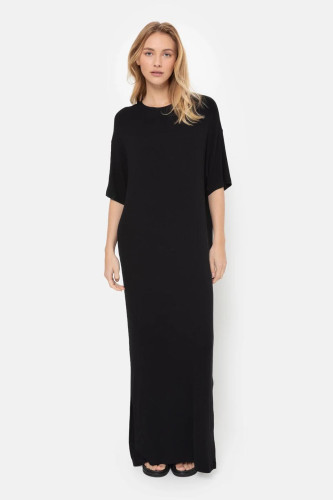 Eva Rib Dress | Black